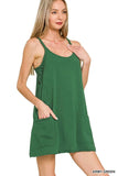 Zenana Cami Mini Dress with Built-in Romper Liner - Trendsi - Flyclothing LLC