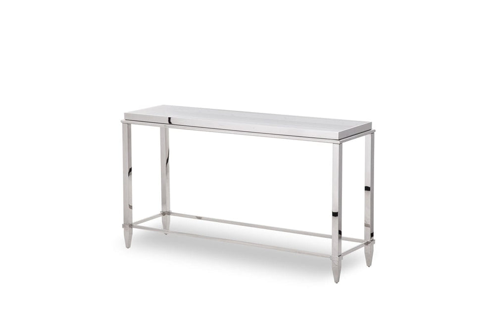 55" Silver Glass Frame Console Table - Homeroots - Flyclothing LLC
