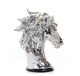 Modern Silver Horse Head Sculpture - Homeroots - Flyclothing LLC