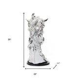 Modern Silver Horse Head Sculpture - Homeroots - Flyclothing LLC