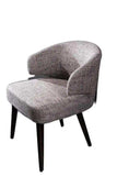 Gray And Black Upholstered Fabric Wing Back Dining Arm Chair - Homeroots - Flyclothing LLC