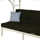 White Twin Contemporary Metal Bunk Bed - Homeroots - Flyclothing LLC