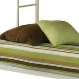 White Twin Contemporary Metal Bunk Bed - Homeroots - Flyclothing LLC