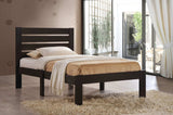 Espresso Solid Wood Full Tufted Bed - Homeroots - Flyclothing LLC