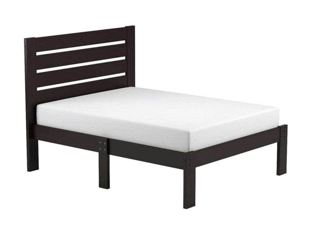 Espresso Solid Wood Full Tufted Bed - Homeroots - Flyclothing LLC