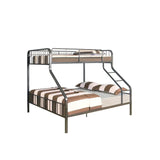 83" X 63" X 60" Gunmetal Twin Xl Over Queen Bunk Bed - Homeroots - Flyclothing LLC