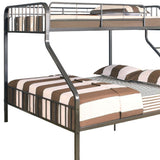 83" X 63" X 60" Gunmetal Twin Xl Over Queen Bunk Bed - Homeroots - Flyclothing LLC