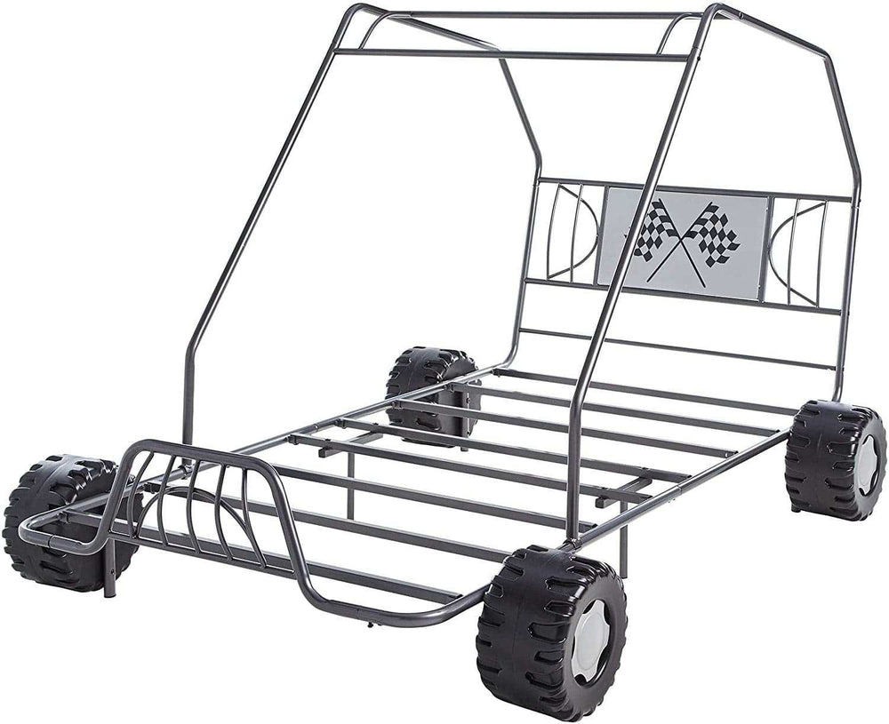 Steel Twin Gunmetal Bed - Homeroots - Flyclothing LLC