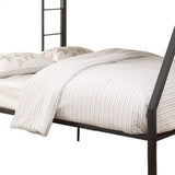 83" X 63" X 65" Sandy Black Metal Twin Xl Over Queen Bunk Bed - Homeroots - Flyclothing LLC