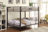 83" X 63" X 65" Sandy Black Metal Bunk Bed - Homeroots - Flyclothing LLC