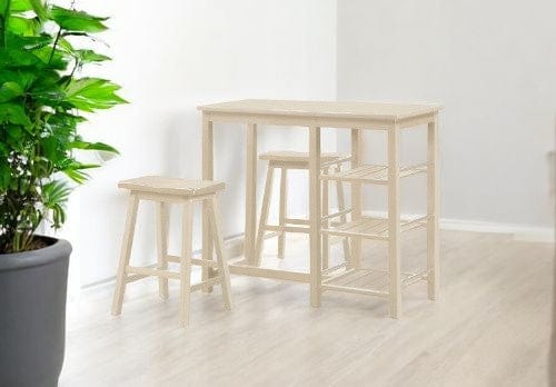 43" Beige Solid Wood Console Table - Homeroots - Flyclothing LLC