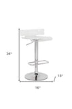 Clear And Silver Acrylic And Metal Low Back Adjustable Height Swivel Bar Chair - Homeroots - Flyclothing LLC