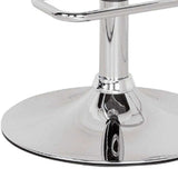 Clear And Silver Acrylic And Metal Low Back Adjustable Height Swivel Bar Chair - Homeroots - Flyclothing LLC