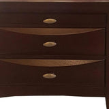 25" Espresso Three Drawers Solid Wood Nightstand - Homeroots - Flyclothing LLC