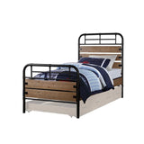 Brown and Black Solid Wood Twin Bed Frame - Homeroots - Flyclothing LLC