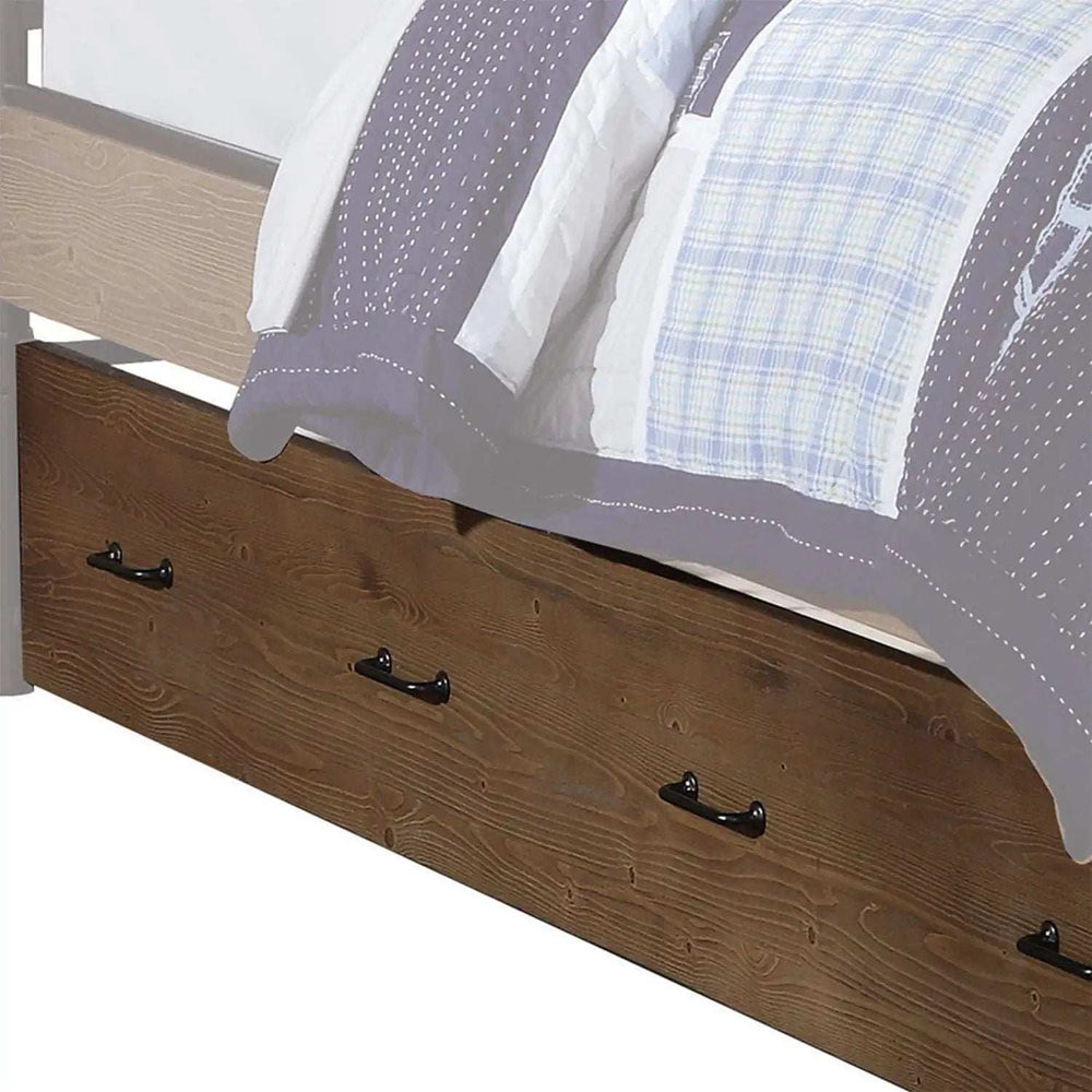 Brown and Black Solid Wood Twin Bed Frame - Homeroots - Flyclothing LLC