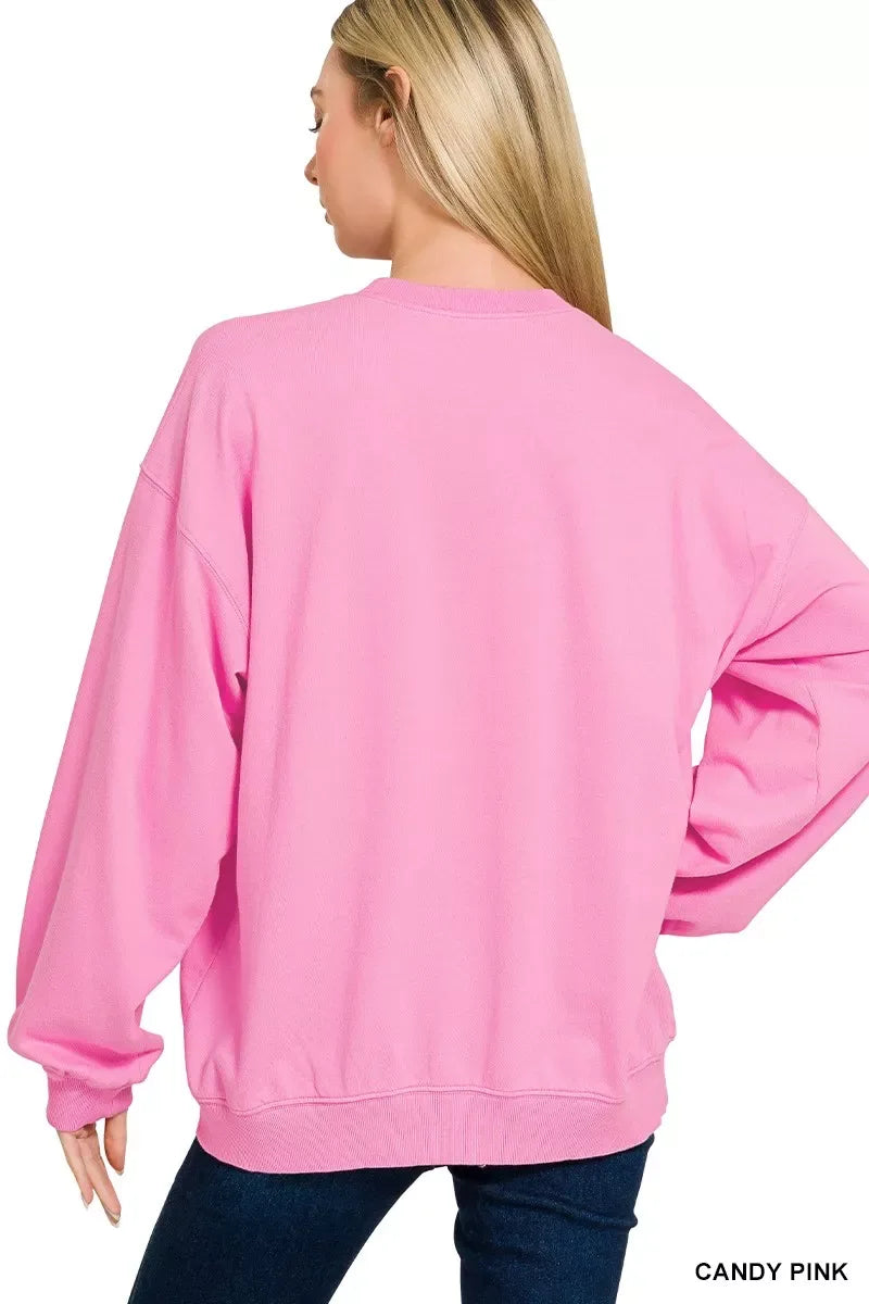 Zenana French Terry American Flag Pullover - Trendsi - Flyclothing LLC