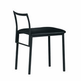 17" Black Faux Leather Side Chair - Homeroots