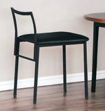 17" Black Faux Leather Side Chair - Homeroots