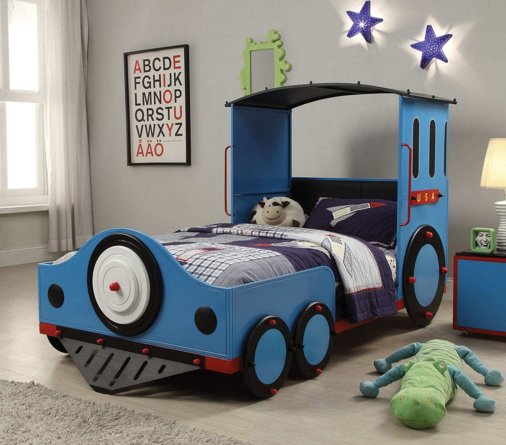 Steel Twin Red White and Blue Bed - Homeroots - Flyclothing LLC