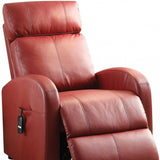 Faux Leather Power Motion Lift Recliner In Red - Homeroots - Flyclothing LLC