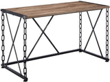 48" Brown and Black Computer Desk - Homeroots - Flyclothing LLC