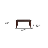 48" Dark Brown Solid Manufactured Wood Dining Table - Homeroots - Flyclothing LLC