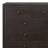 57" Espresso Solid and Manufactured Wood Nine Drawer Double Dresser - Homeroots