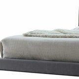 Tufted Light Gray Upholstered Linen Bed - Homeroots - Flyclothing LLC