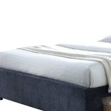 King Tufted Dark Gray And Gray Upholstered Linen Bed With Nailhead Trim - Homeroots - Flyclothing LLC