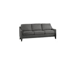 68" Gray Linen Sofa With Black Legs - Homeroots - Flyclothing LLC