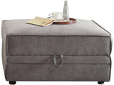 30" Gray Velvet Storage - Homeroots - Flyclothing LLC