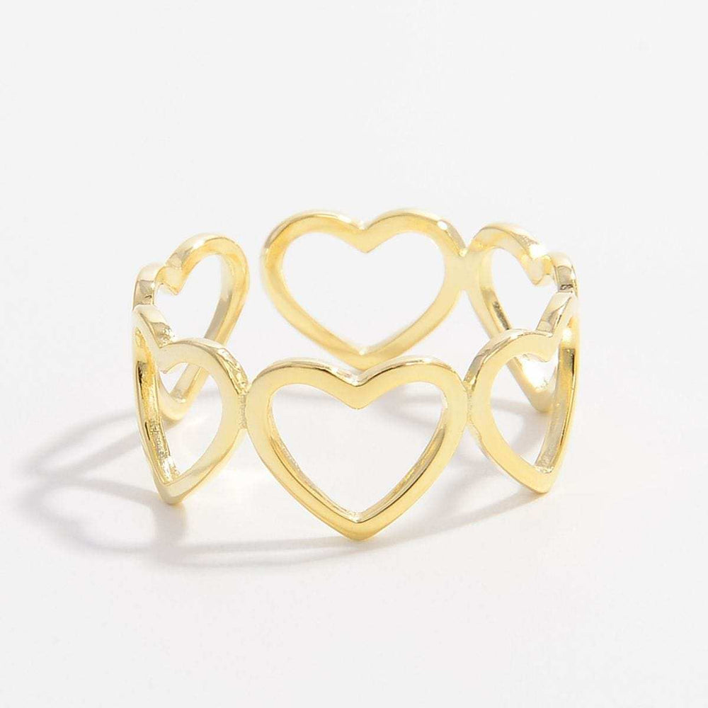 925 Sterling Silver Heart Ring - Trendsi - Flyclothing LLC