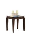 23" Dark Brown Solid Wood End Table - Homeroots