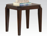 23" Dark Brown Solid Wood End Table - Homeroots
