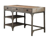 47" Natural and Gray Writing Desk With Three Drawers - Homeroots - Flyclothing LLC