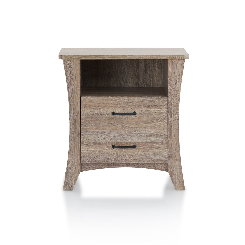 24" Brown Two Drawers Nightstand - Homeroots - Flyclothing LLC