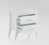 25" White Two Drawers Nightstand - Homeroots - Flyclothing LLC