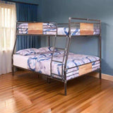 Dark Brown Full Industrial Metal Bunk Bed - Homeroots - Flyclothing LLC