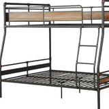 Dark Brown Full Industrial Metal Bunk Bed - Homeroots - Flyclothing LLC