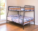 Dark Brown Full Industrial Metal Bunk Bed - Homeroots - Flyclothing LLC