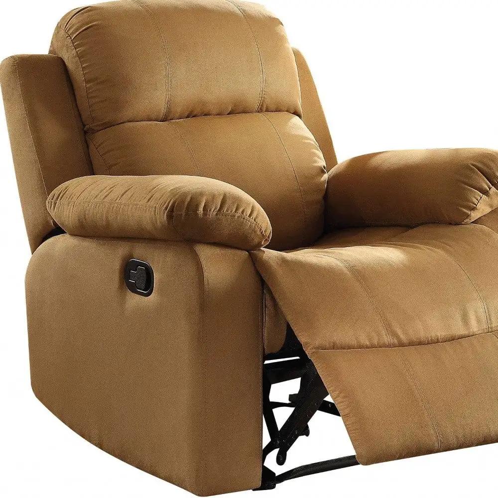 36" Brown Microfiber Recliner - Homeroots - Flyclothing LLC