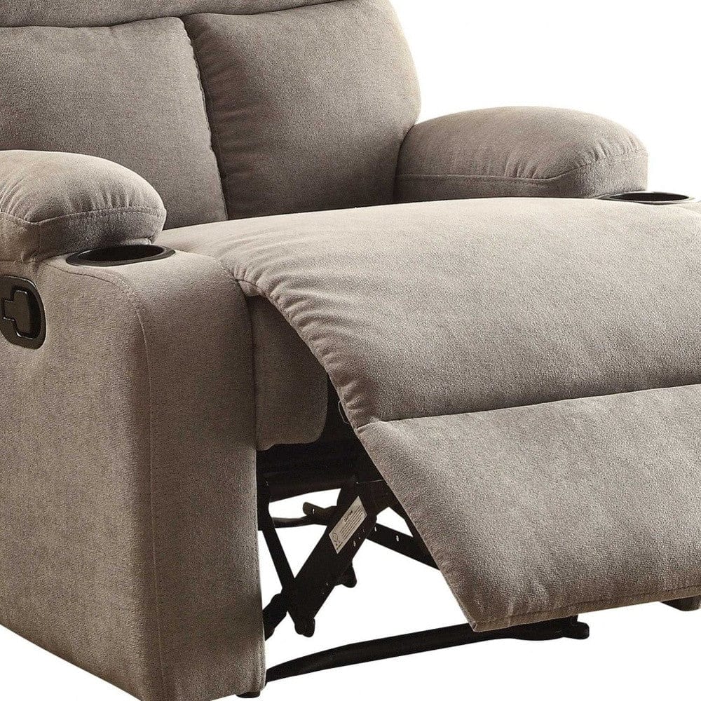 32" Gray Linen Recliner - Homeroots - Flyclothing LLC