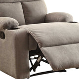 32" Gray Linen Recliner - Homeroots - Flyclothing LLC