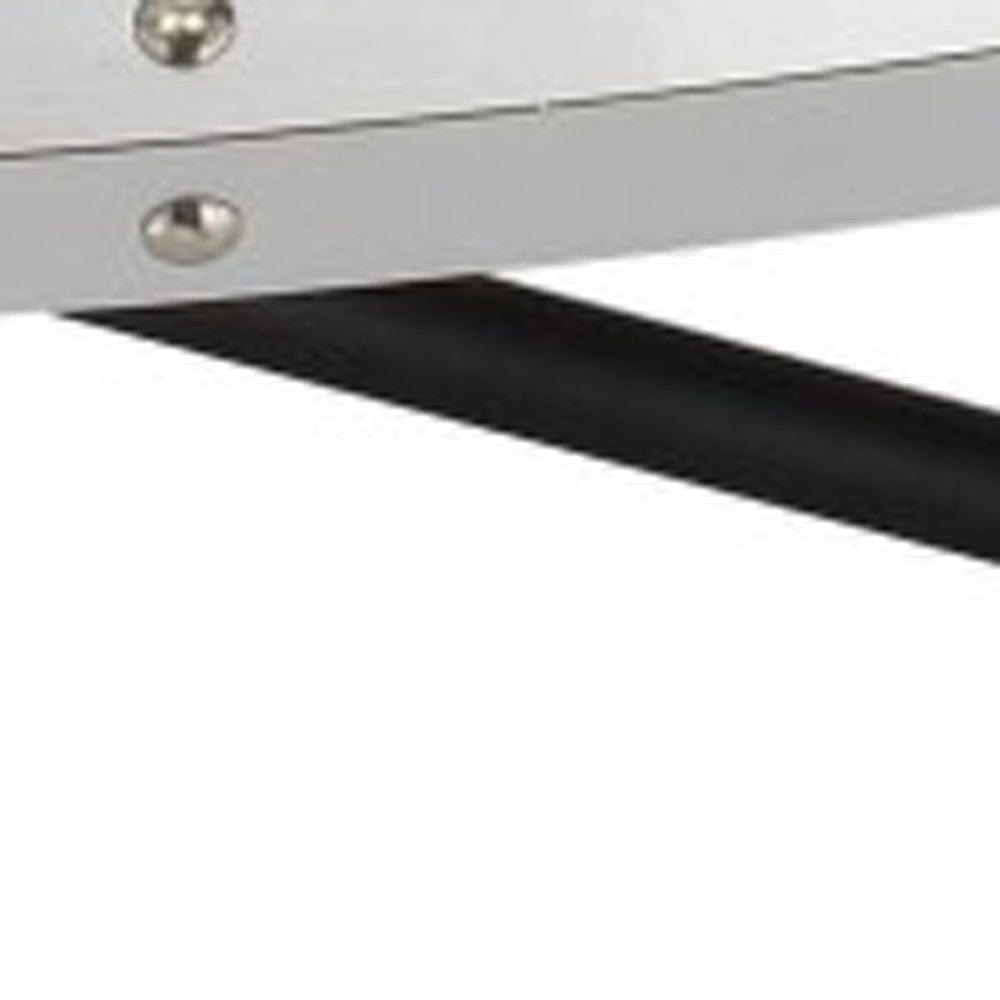 46" Natural And Black Iron Round Coffee Table - Homeroots - Flyclothing LLC