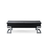 47" Black And Silver Iron Lift Top Coffee Table - Homeroots - Flyclothing LLC