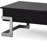 47" Black And Silver Iron Lift Top Coffee Table - Homeroots - Flyclothing LLC
