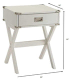 Modern White X Shape Wooden Storage End Table - Homeroots - Flyclothing LLC