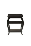 Black Finish Bow Leg Square End Table - Homeroots - Flyclothing LLC