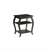 Black Finish Bow Leg Square End Table - Homeroots - Flyclothing LLC